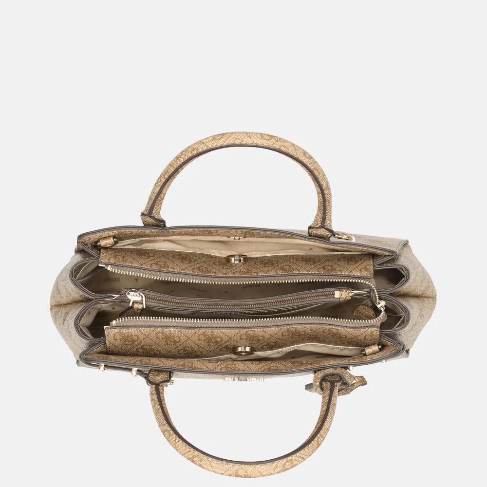 Guess Leona handtas latte logo bij Duifhuizen