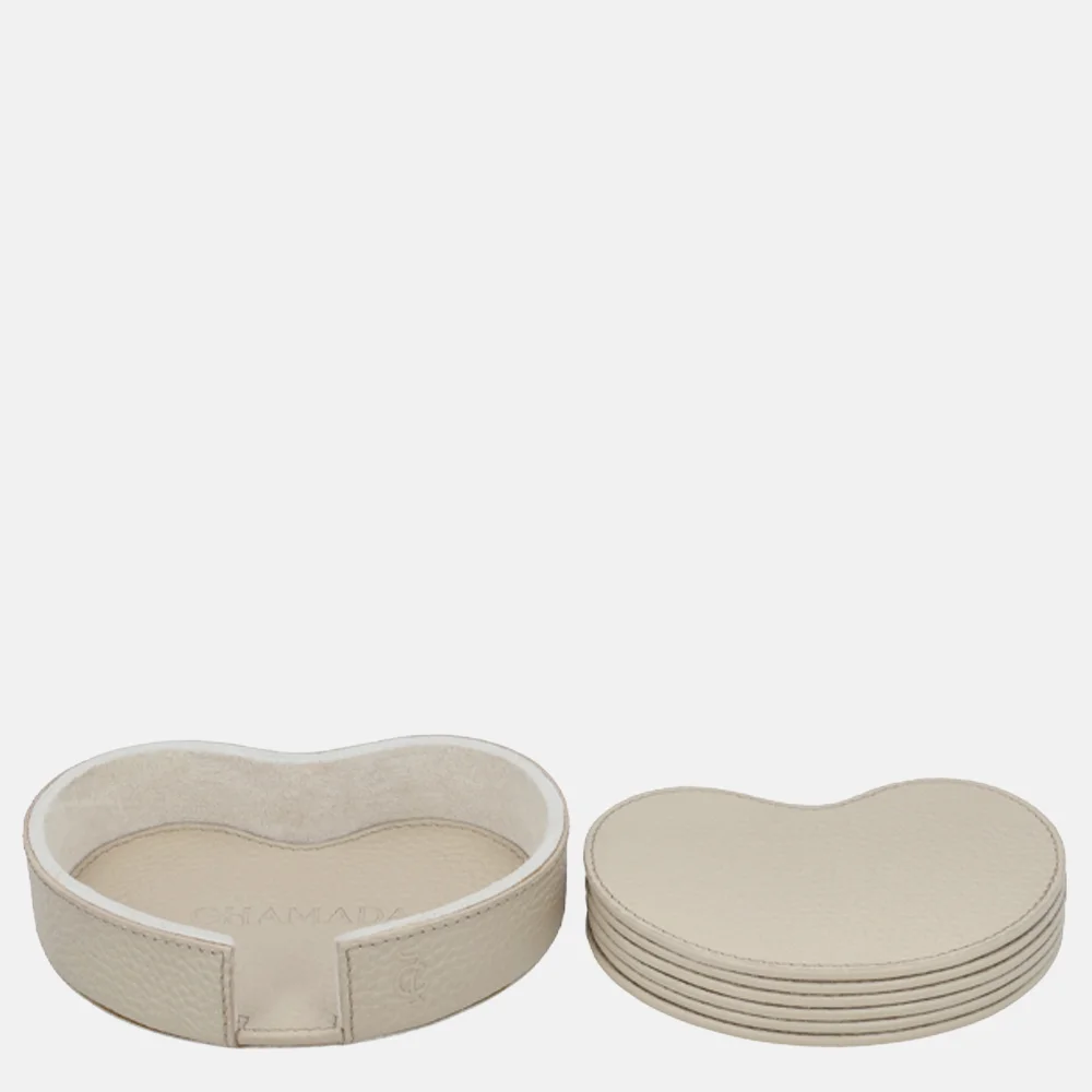 Chamada Esther Kidney onderzetters effen beige bij Duifhuizen