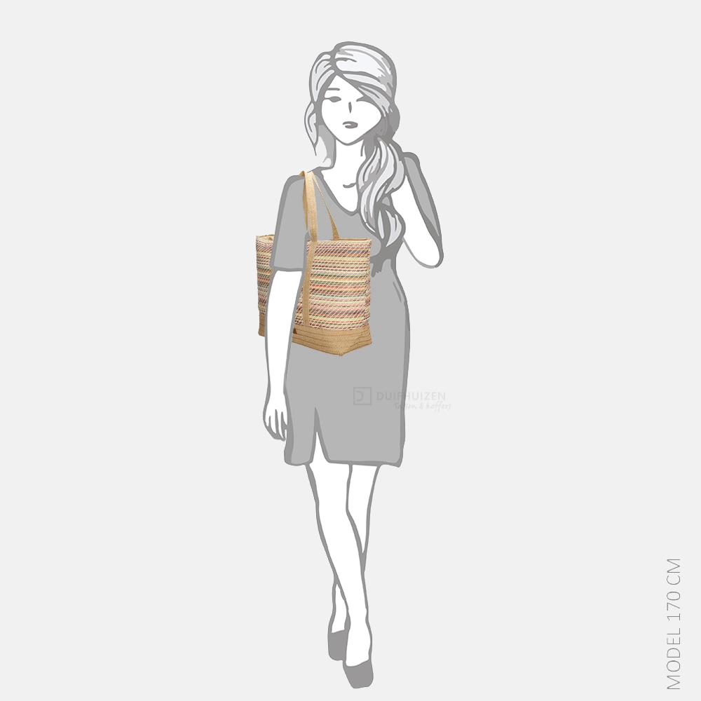 PE Florance strandtas multi bij Duifhuizen