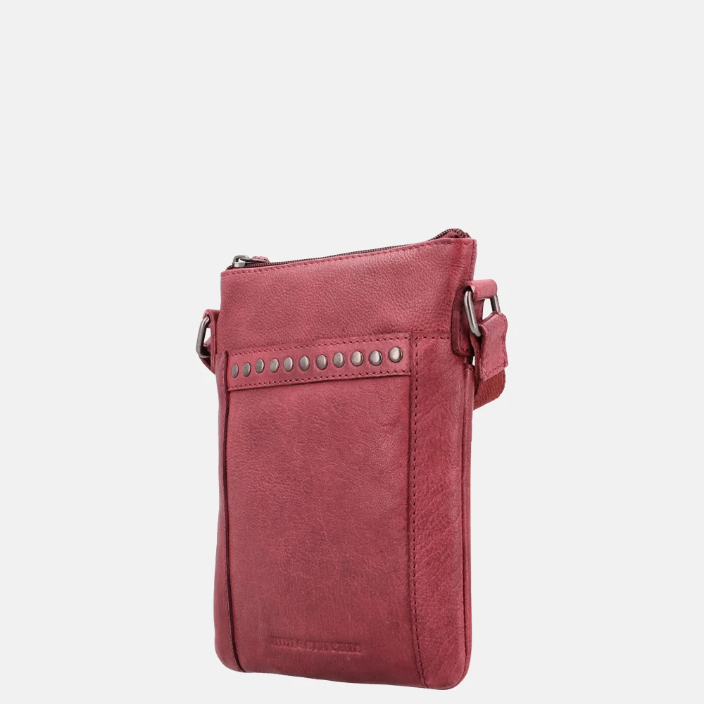 Hide & Stitches Redwood telefoontas studs wijnrood bij Duifhuizen
