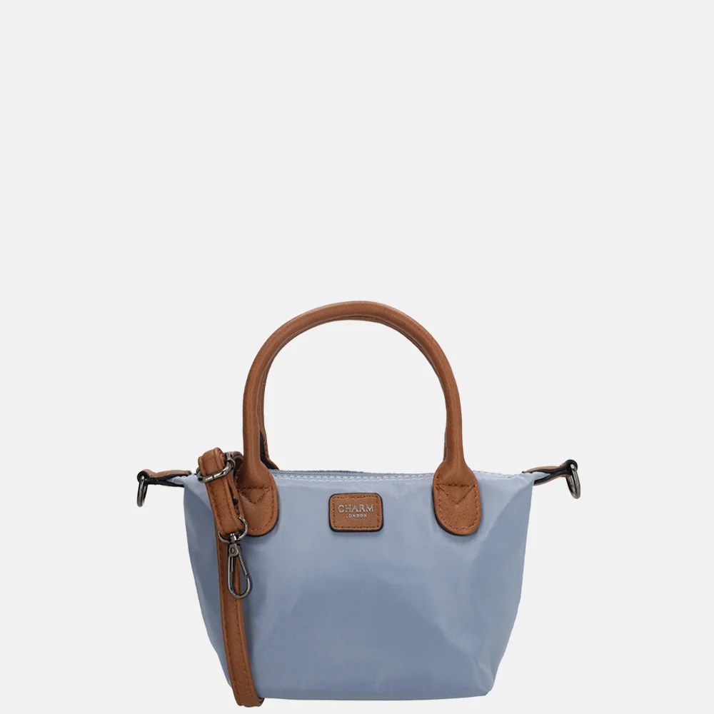 Charm London Buckingham handtas XS staalblauw