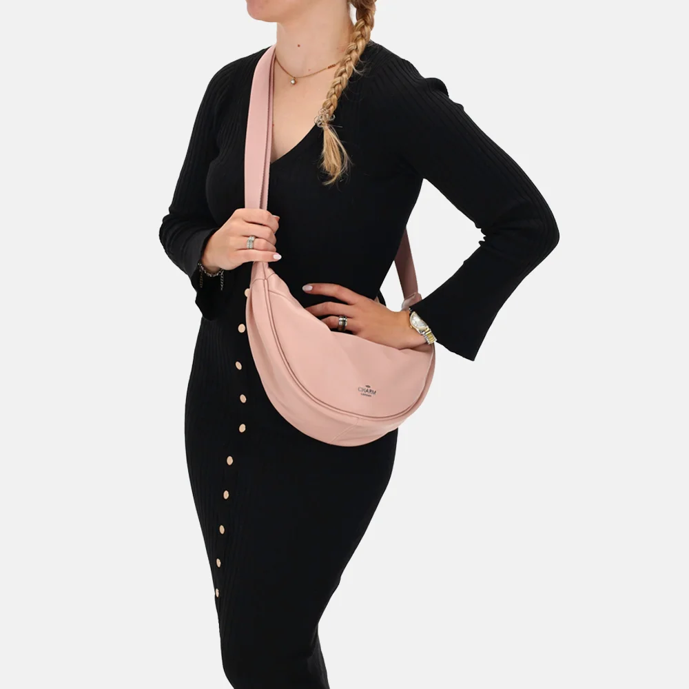 Charm London Lupin crossbody tas oudroze bij Duifhuizen