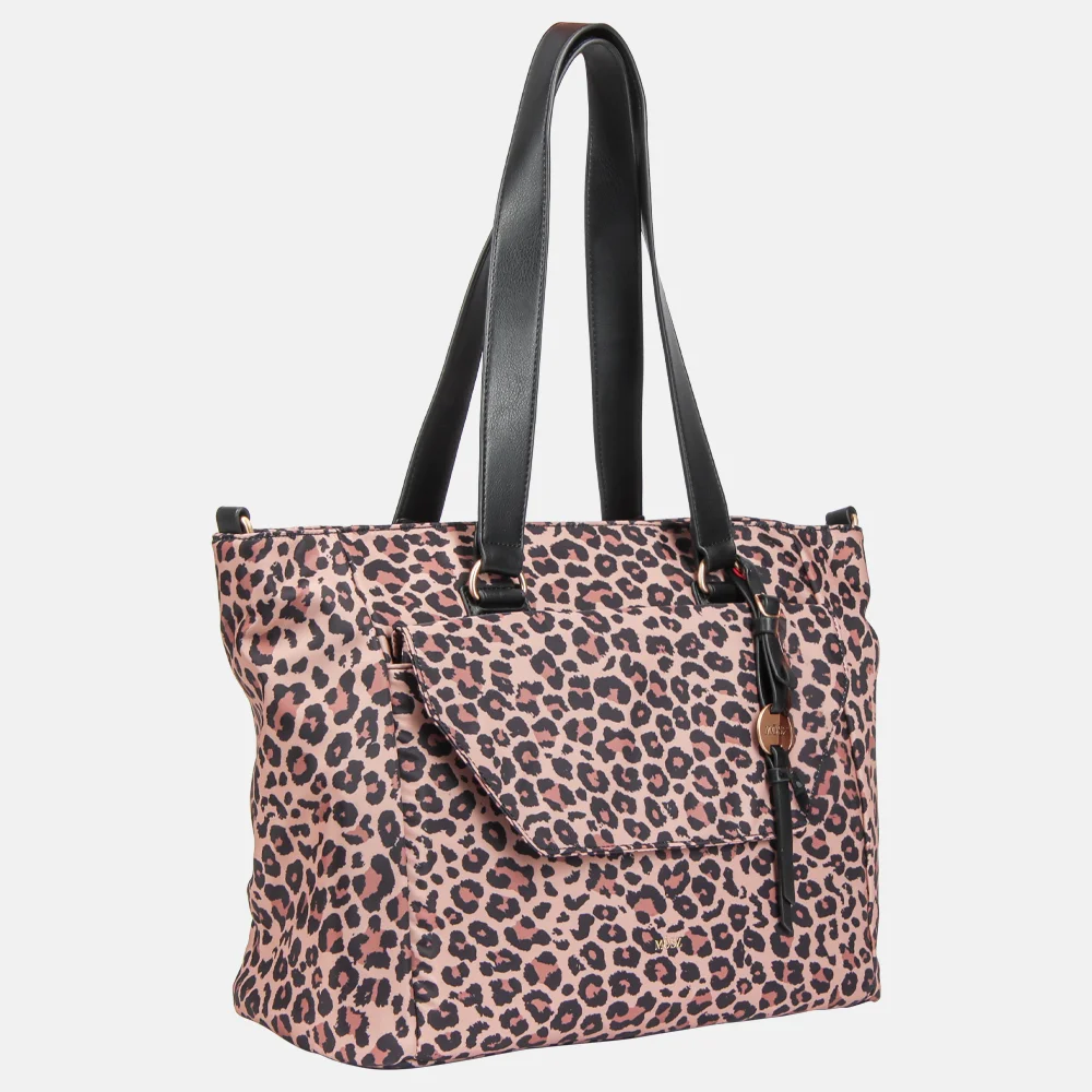 Mosz Denise laptoptas/shopper 15.6 inch leopard bij Duifhuizen