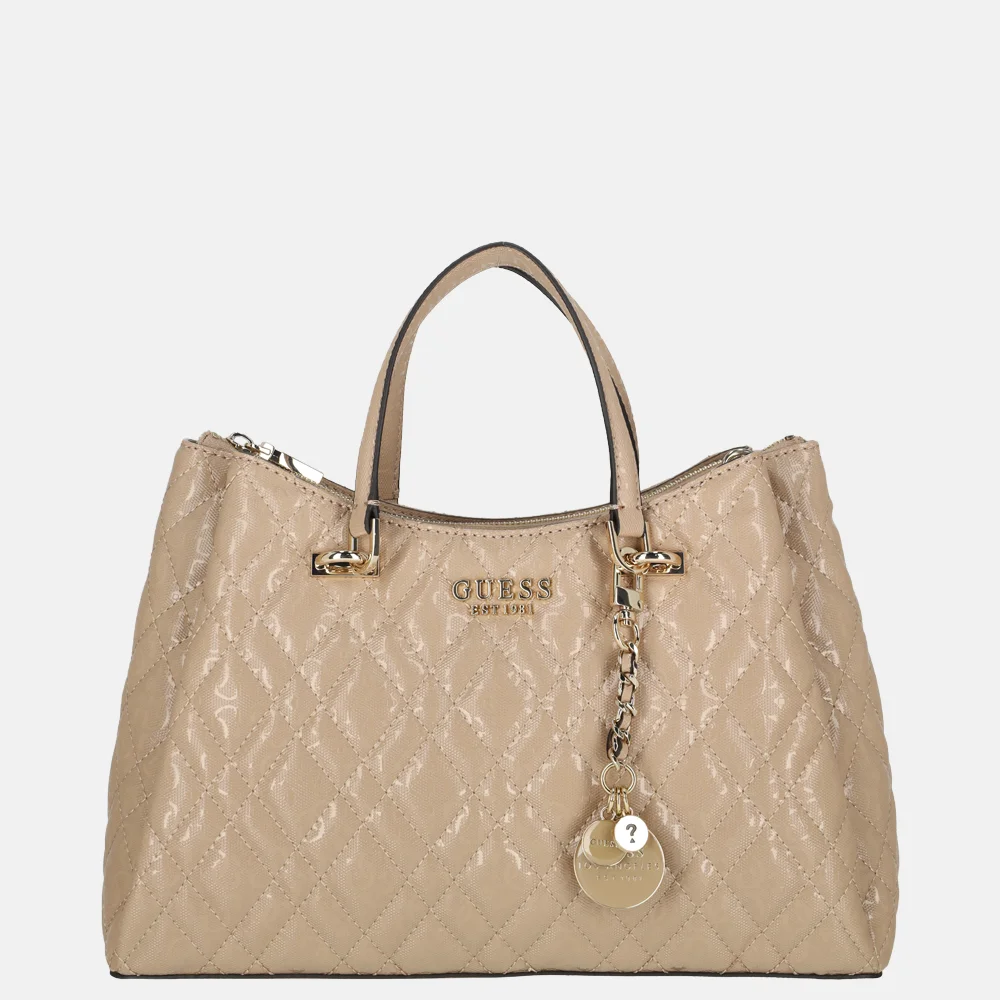 Guess Girlfriend satchel schoudertas Pale Mocha bij Duifhuizen
