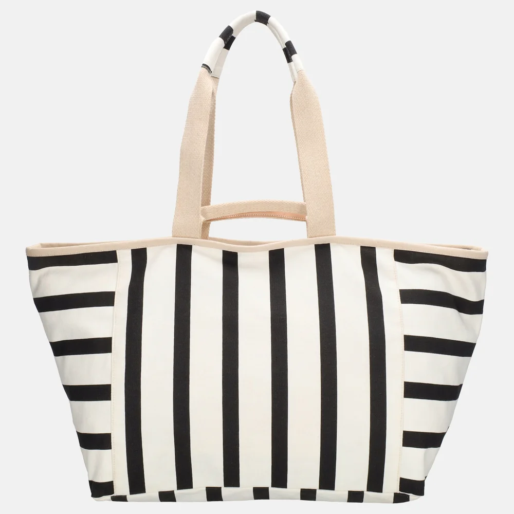 Zebra Trends strandtas zwart/wit bij Duifhuizen