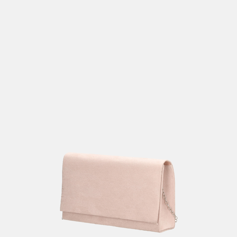 Firenze suède clutch roze bij Duifhuizen