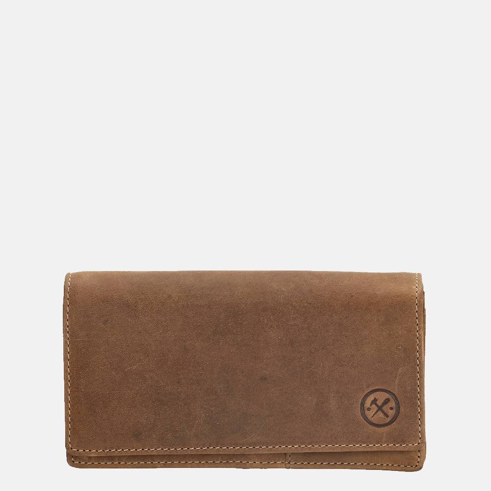 Hide & Stitches Idaho portemonnee brown