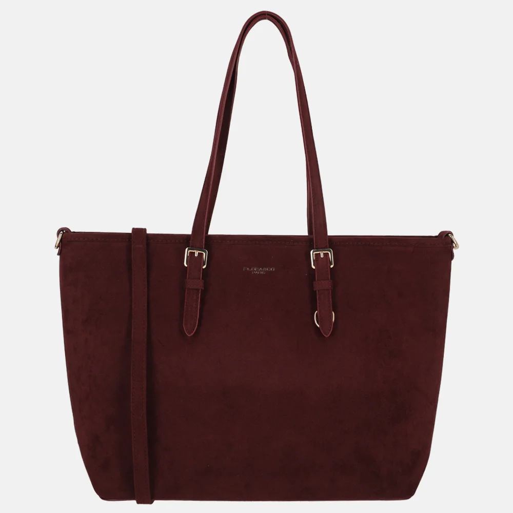 Flora & Co suedine shopper L bordeaux
