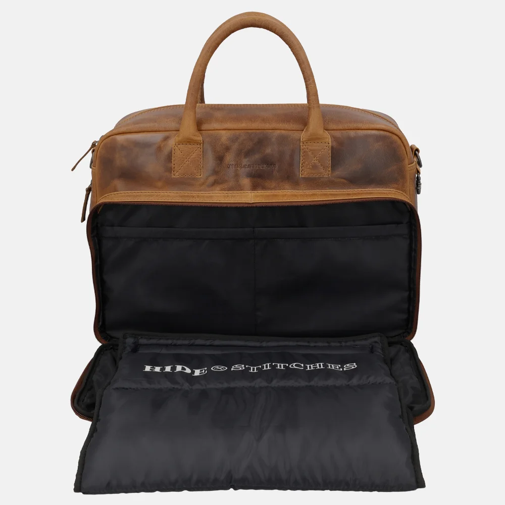 Hide & Stitches Nevajo Next luiertas cognac bij Duifhuizen