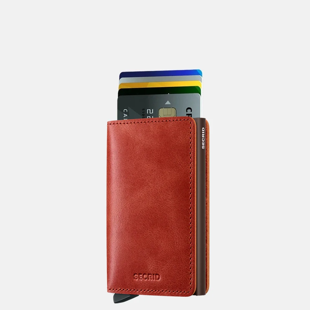 Secrid Slimwallet pasjeshouder vintage orange bij Duifhuizen
