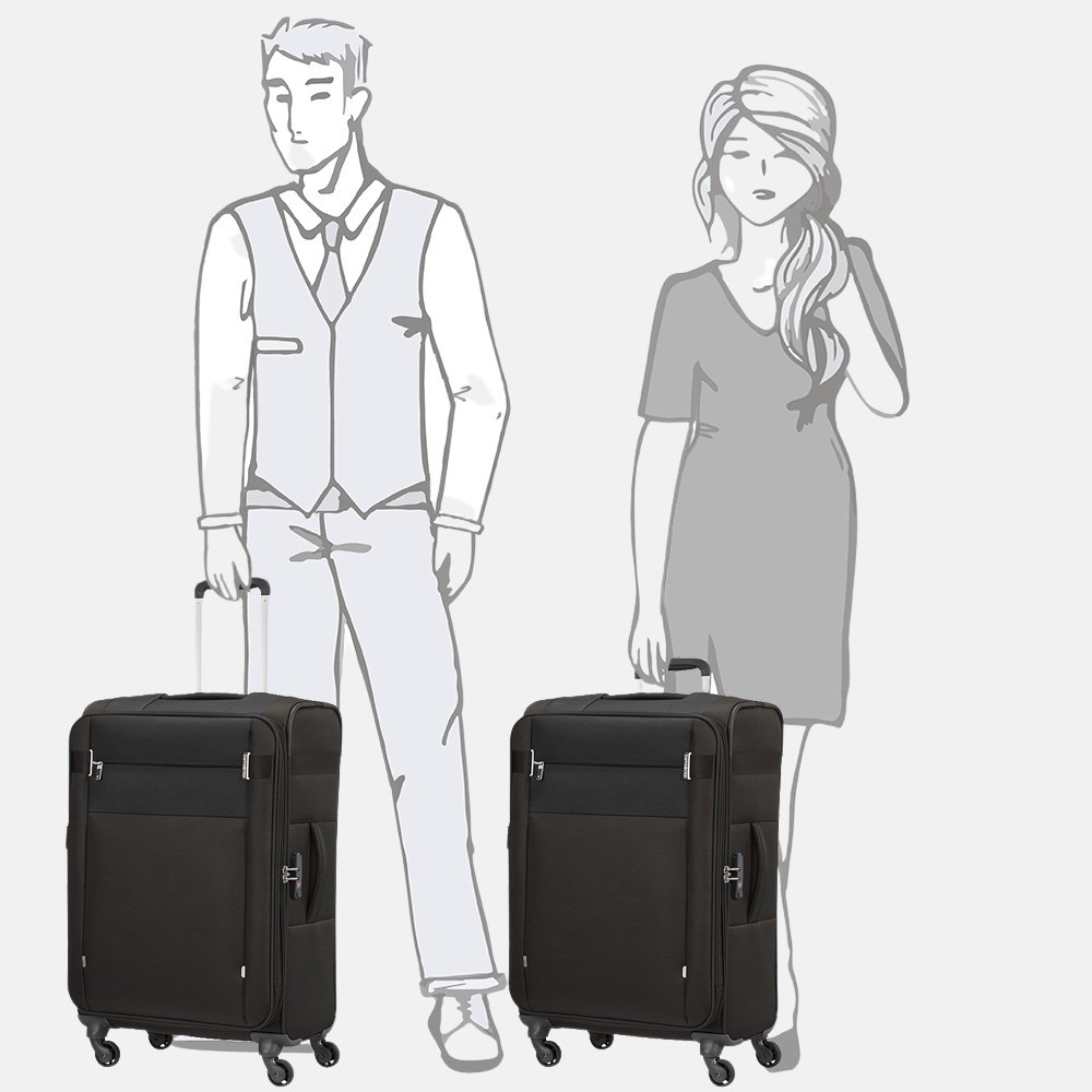 Samsonite Citybeat Spinner koffer 66 cm black bij Duifhuizen