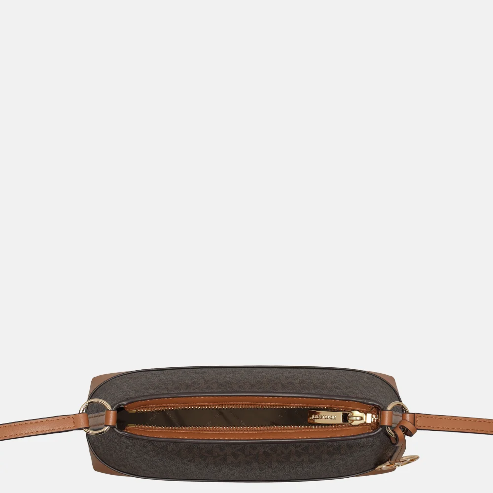 Michael Kors crossbody tas S brown/acorn bij Duifhuizen