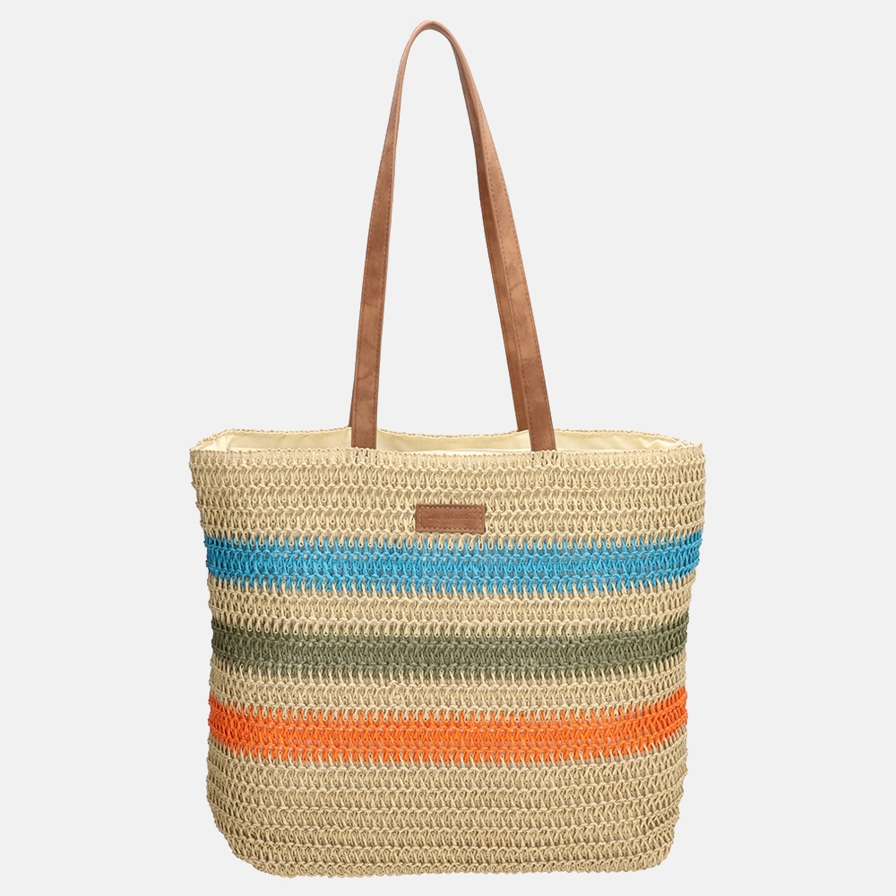 PE Florence shopper riet  turquoise