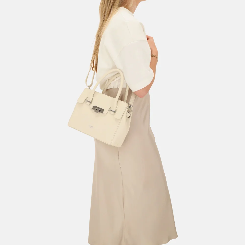 Charm London Soho handtas classic S creme bij Duifhuizen
