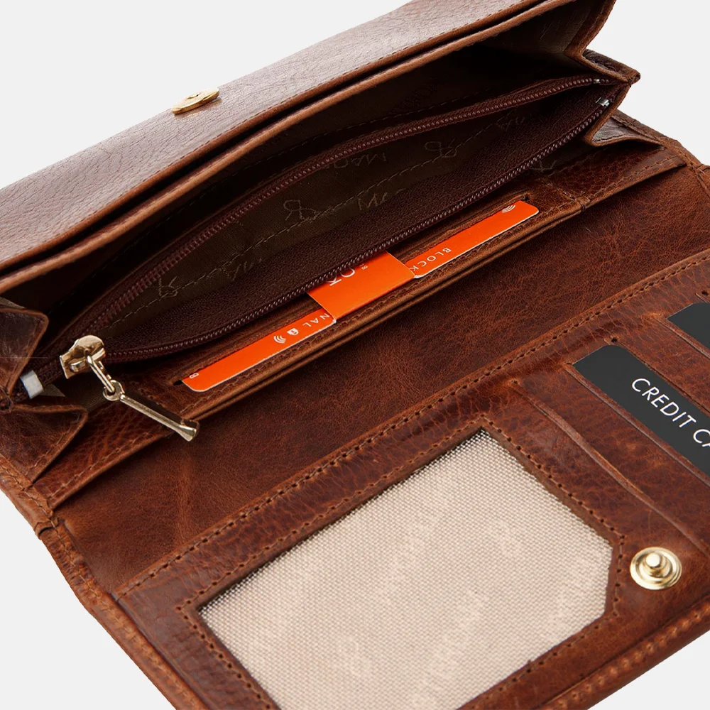 DR Amsterdam portemonnee cognac bij Duifhuizen