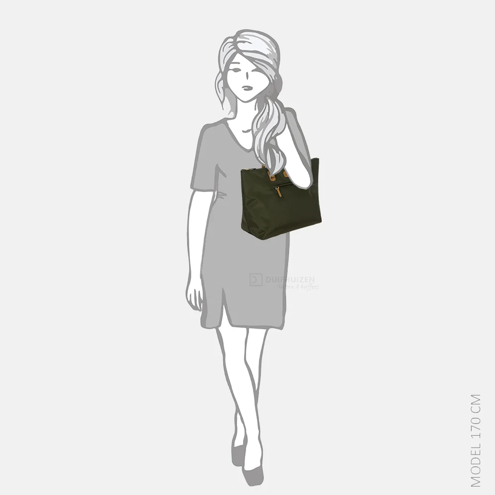 Bric's shopper olive bij Duifhuizen