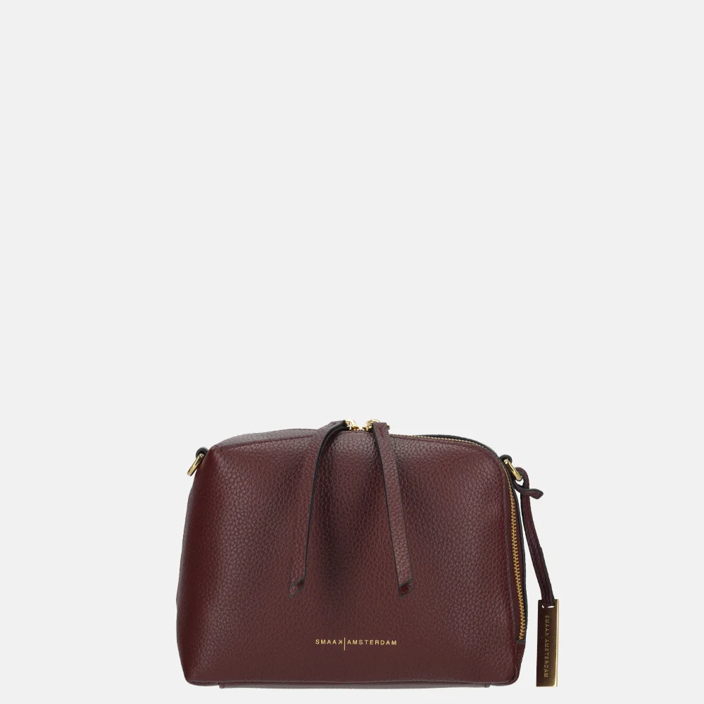 Smaak Amsterdam Blake crossbody tas burgundy bij Duifhuizen
