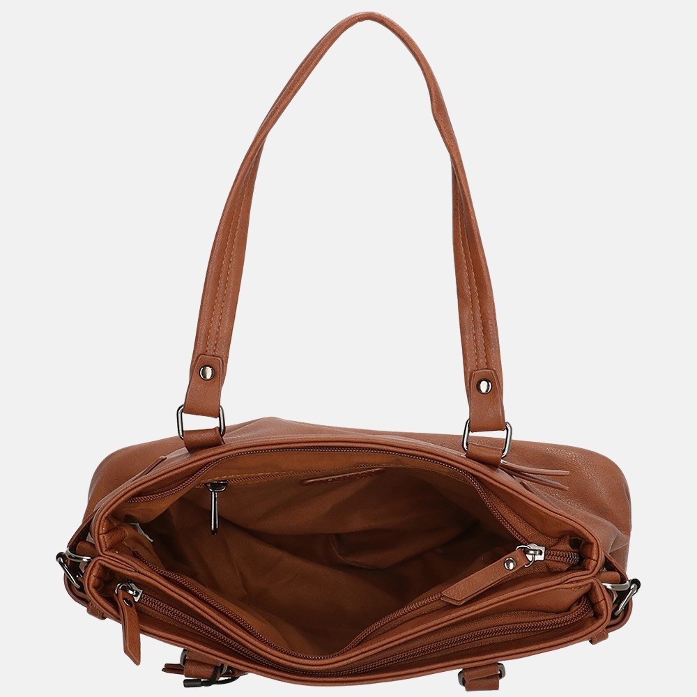 Enrico Benetti Lily schoudertas cognac bij Duifhuizen