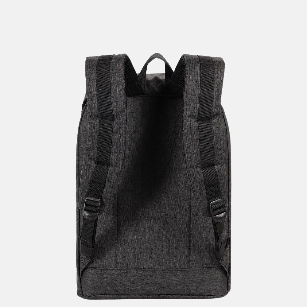 Herschel Retreat rugzak 15 inch black crosshatch/black rubber bij Duifhuizen