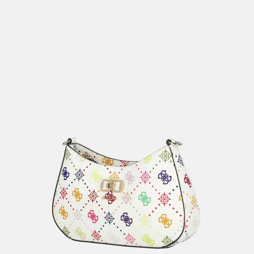 Guess Emelie schoudertas multi logo bij Duifhuizen