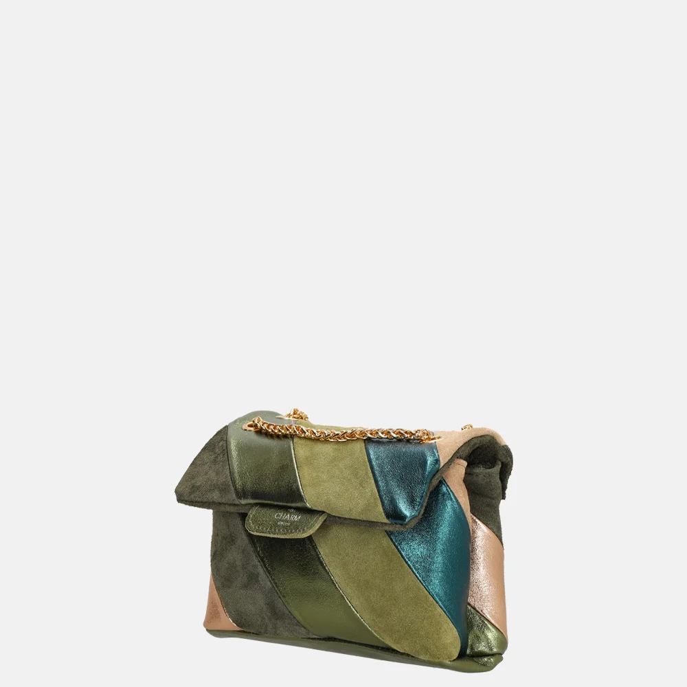 Charm London Elise crossbody tas olijfgroen bij Duifhuizen