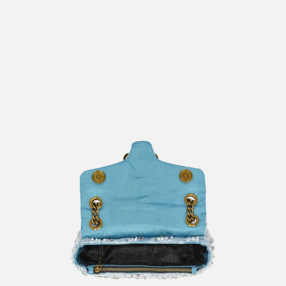 Kurt Geiger Pimlico schoudertas mini blue pal bij Duifhuizen