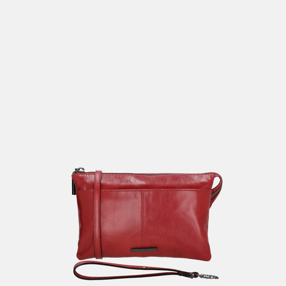 Claudio Ferrici crossbody tas red bij Duifhuizen