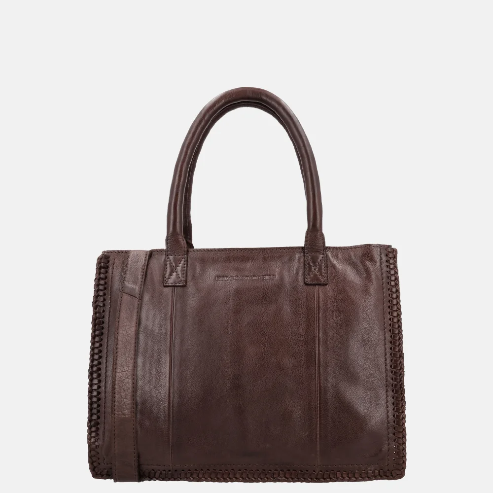 Hide & Stitches Country handtas M donkerbruin
