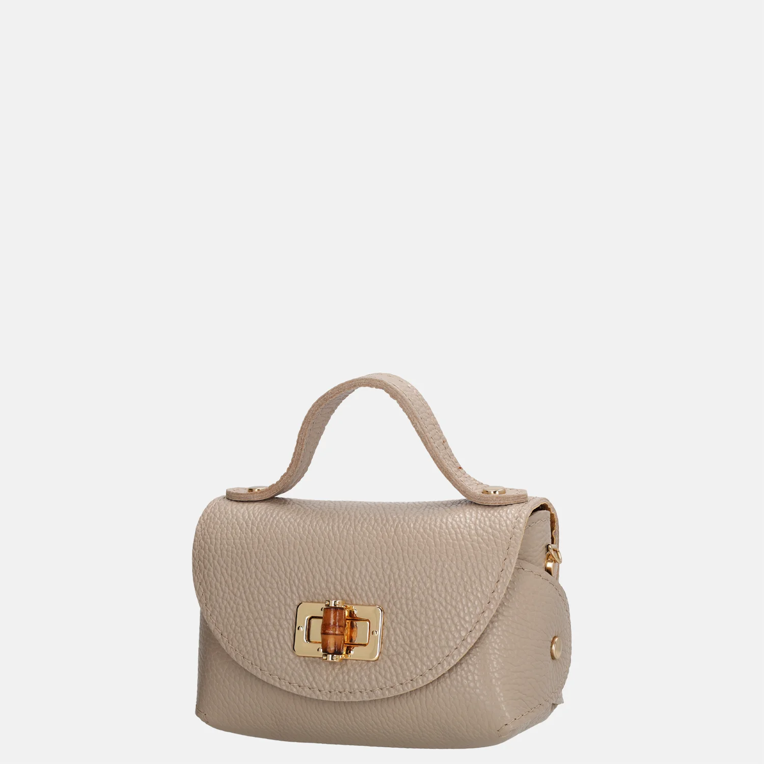 Charm London Bamboo handtas lichttaupe bij Duifhuizen