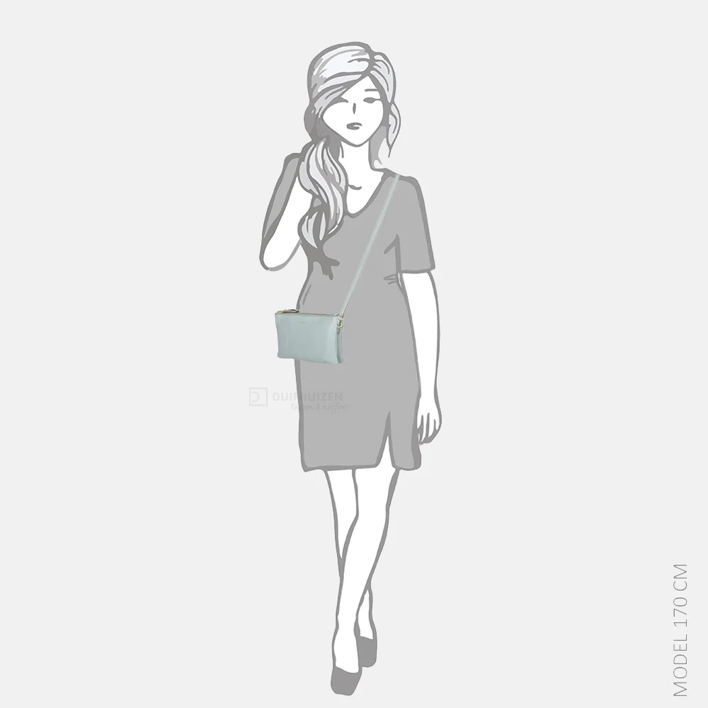 Loulou Essentiels Camille crossbody tas blue aura bij Duifhuizen