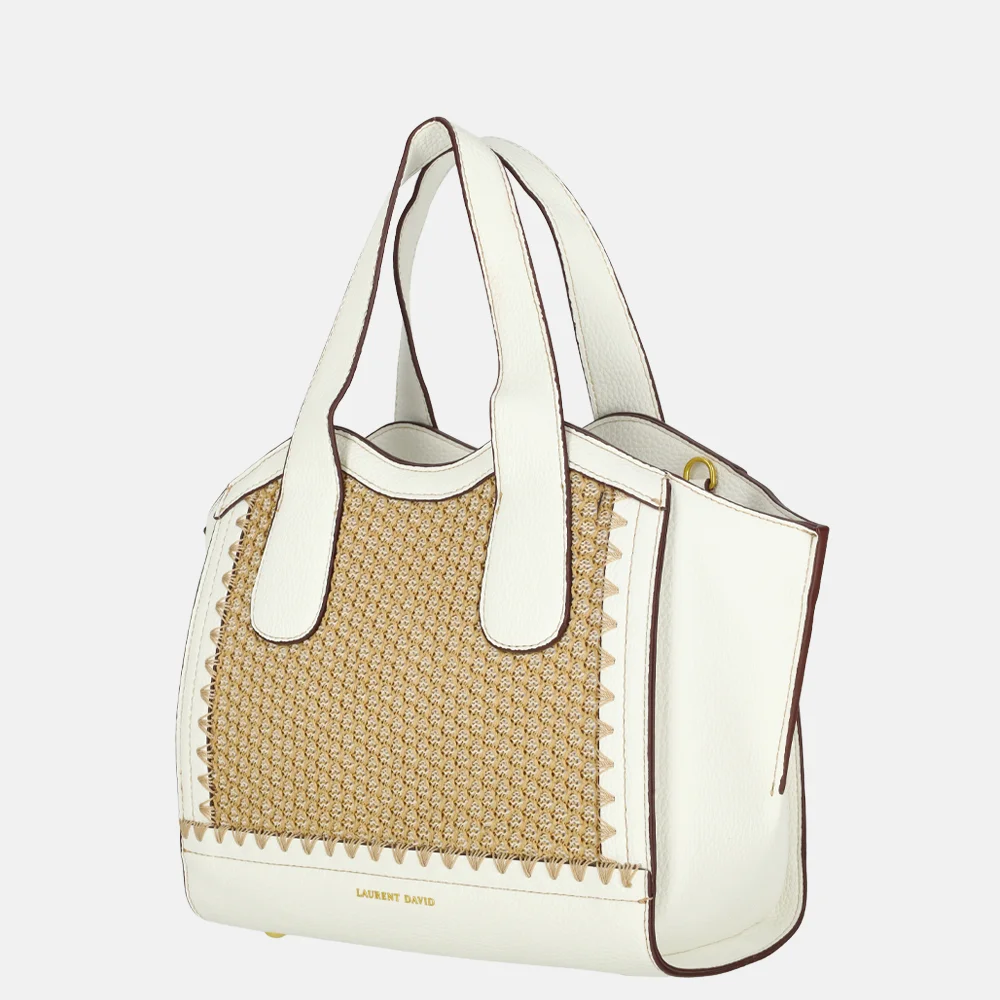 Laurent David Rosa handtas raffia white bij Duifhuizen