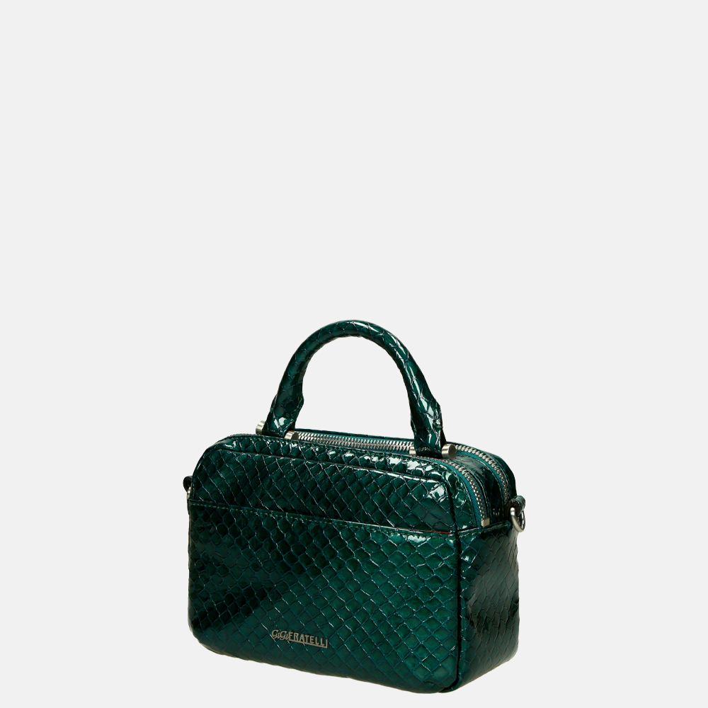 GiGi Fratelli handtas box snake teal bij Duifhuizen
