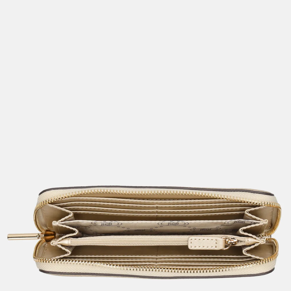 Liu Jo zip around portemonnee XL gold bij Duifhuizen