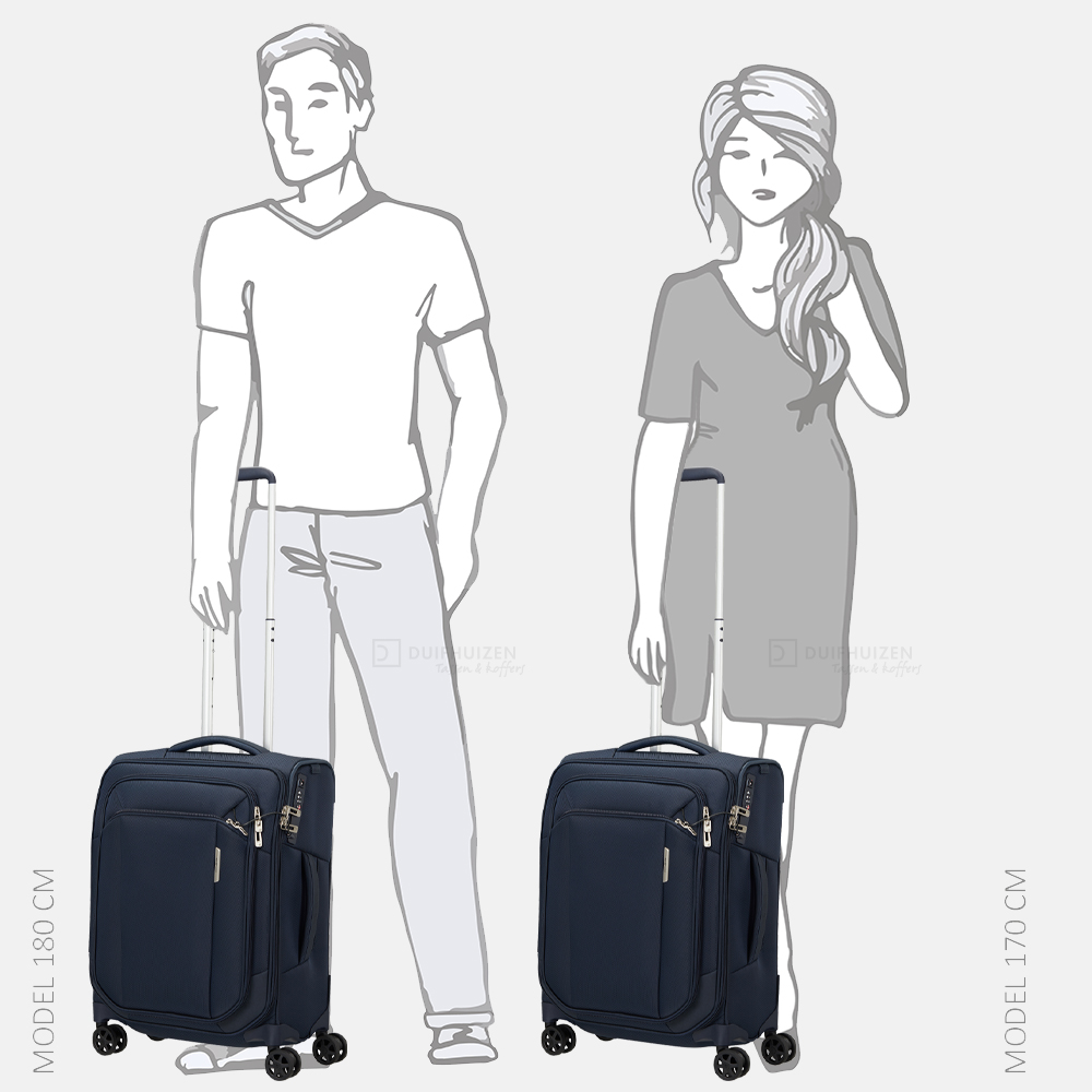 Samsonite Respark Strict handbagage koffer 55 cm midnight blue bij Duifhuizen