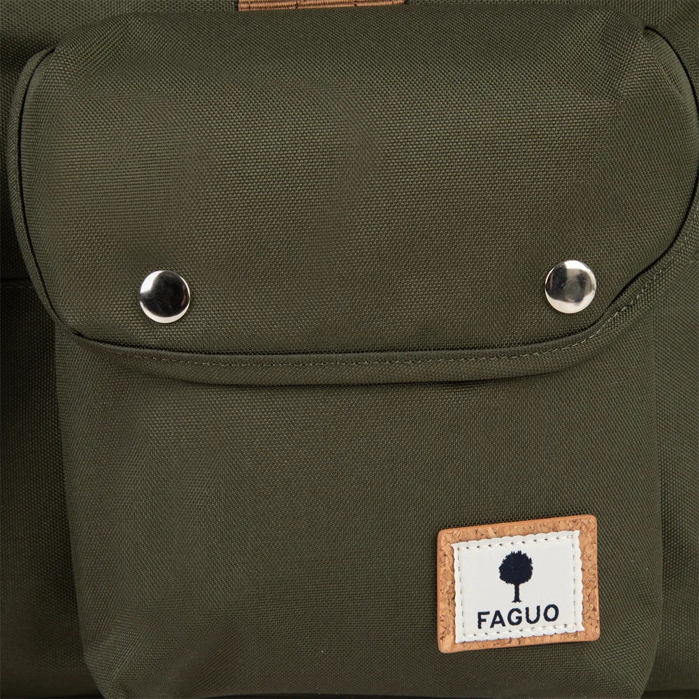 Faguo weekendtas 43 liter kaki bij Duifhuizen