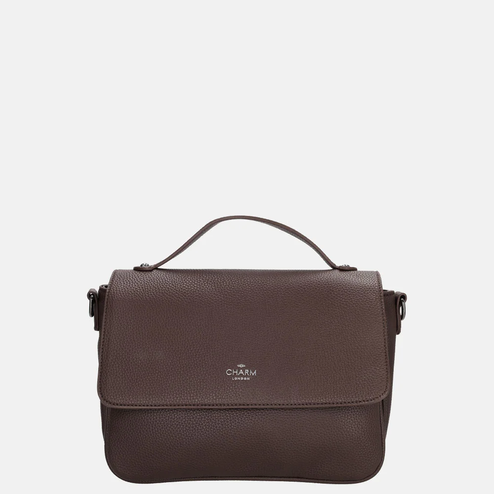Charm London Mulberry street crossbody tas donkerbruin bij Duifhuizen