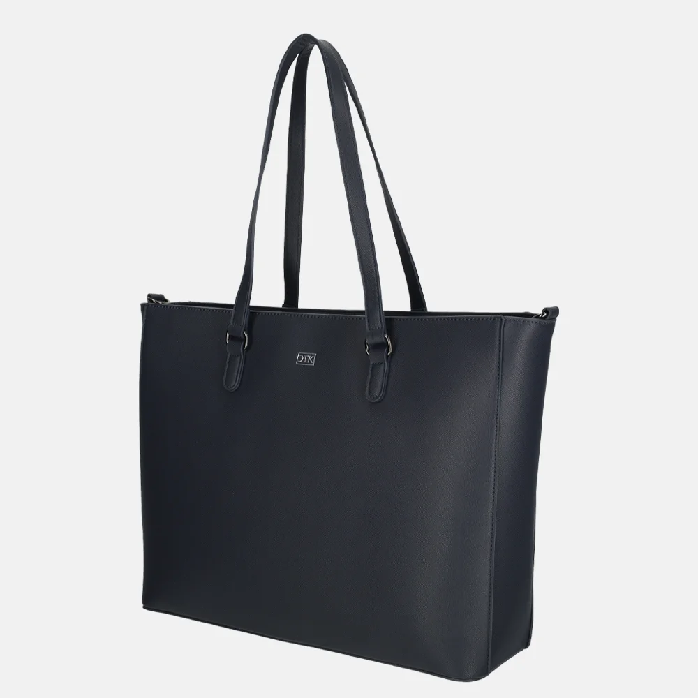 Duifhuizen Saffiano shopper L donker navy bij Duifhuizen