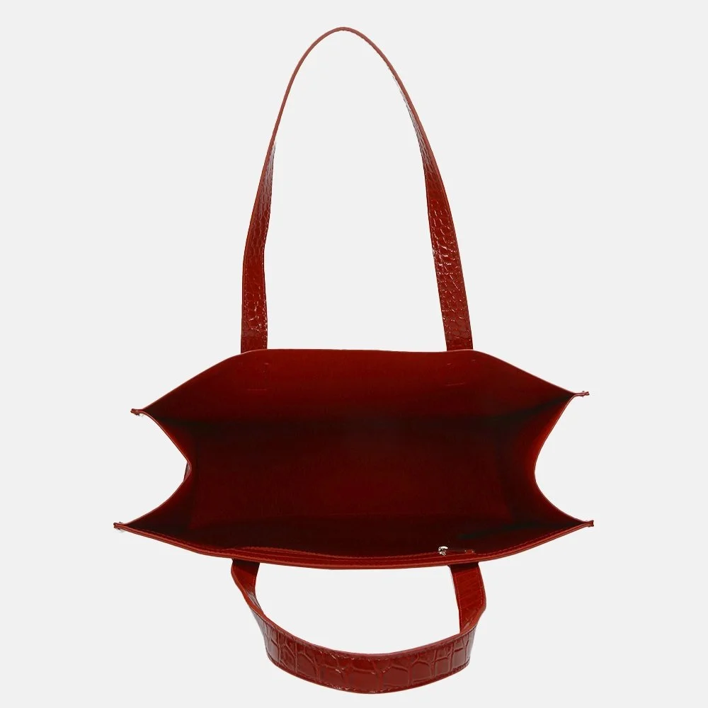 Ted Baker Croccon shopper L red bij Duifhuizen