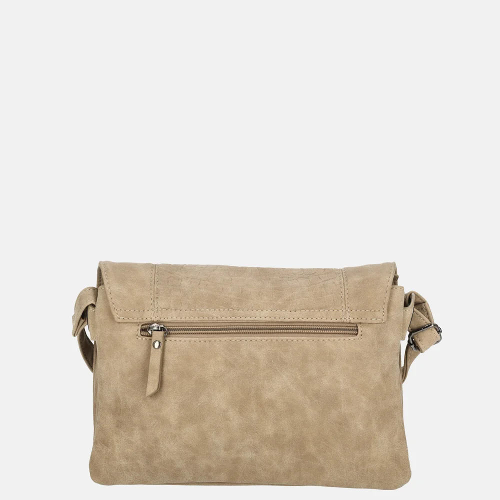 Enrico Benetti Josie crossbody tas middentaupe bij Duifhuizen