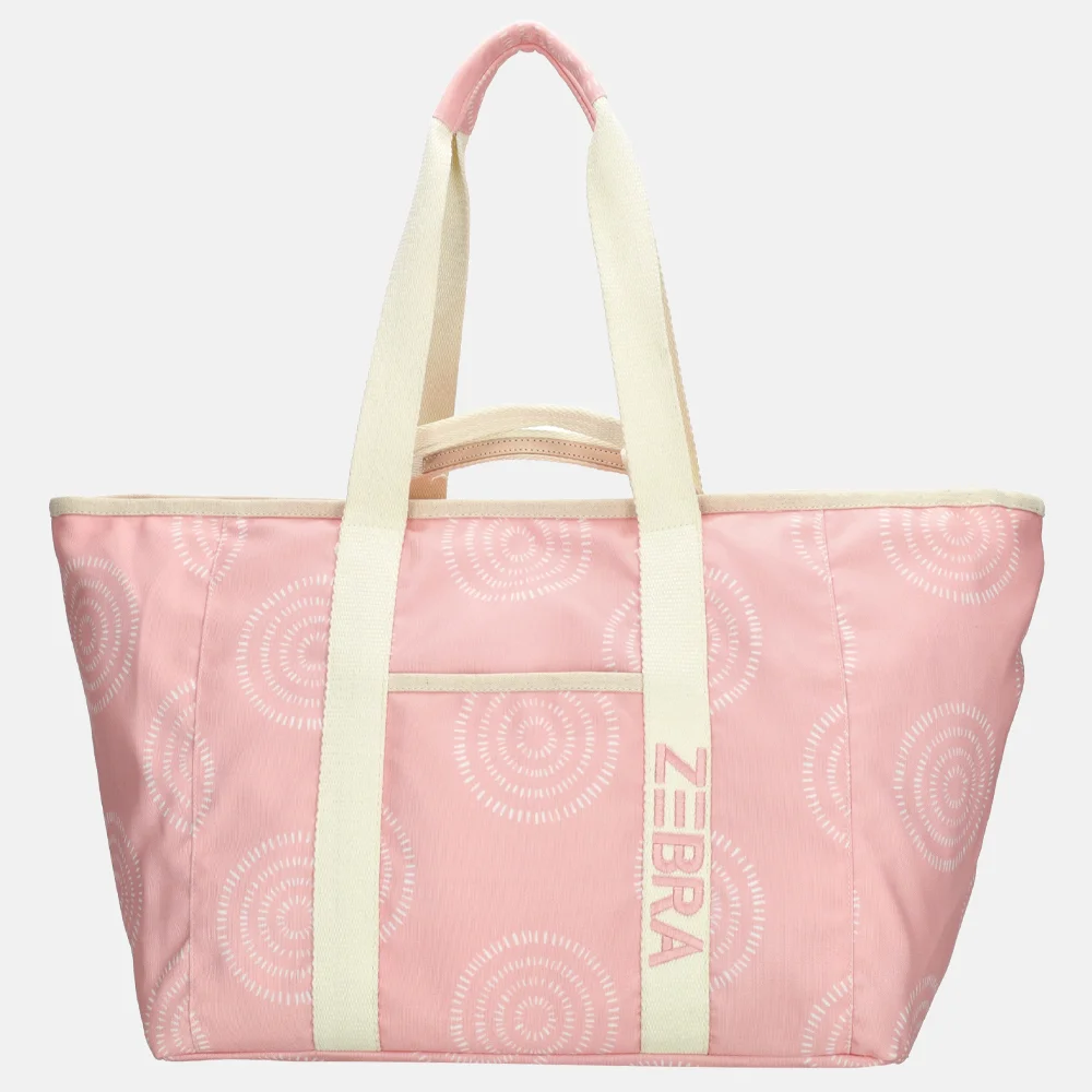 Zebra Trends Elise strandtas roze boho bij Duifhuizen