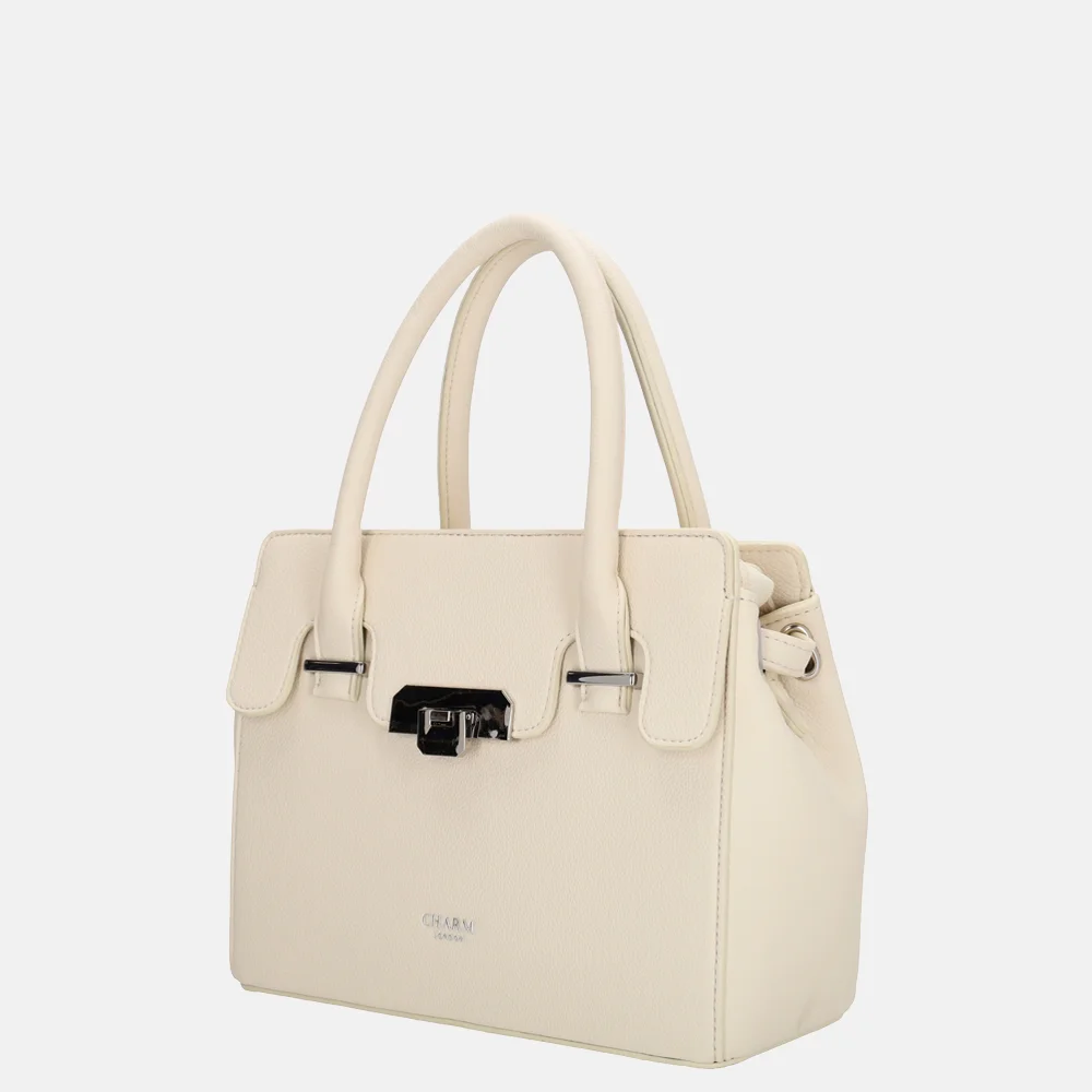 Charm London Soho handtas classic S creme bij Duifhuizen