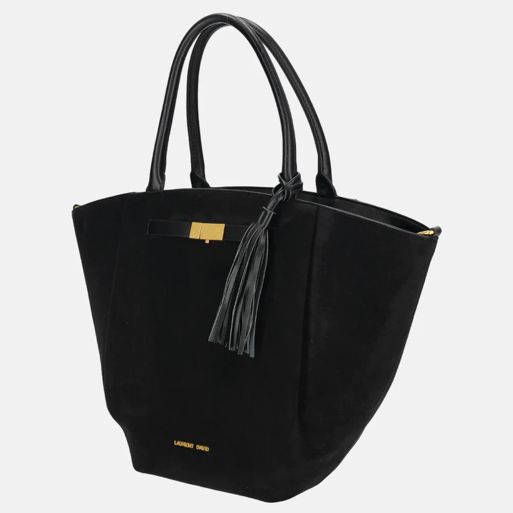 Laurent David Camille handtas suedine black bij Duifhuizen