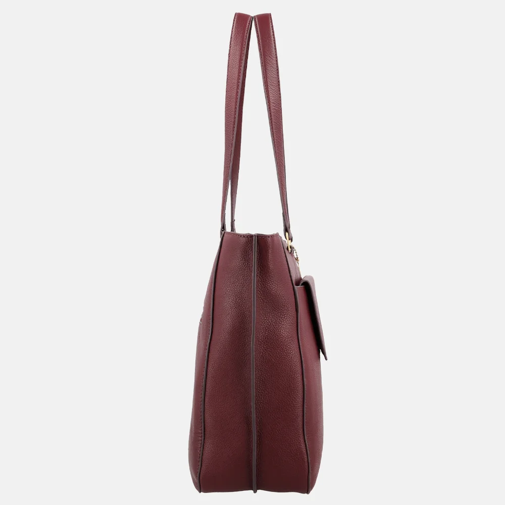 Loulou Essentiels Celine shopper met laptopvak 15.6 inch ruby bij Duifhuizen