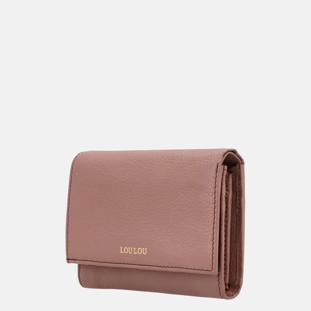Loulou Essentiels Petite Fleur portemonnee S mocha mousse bij Duifhuizen