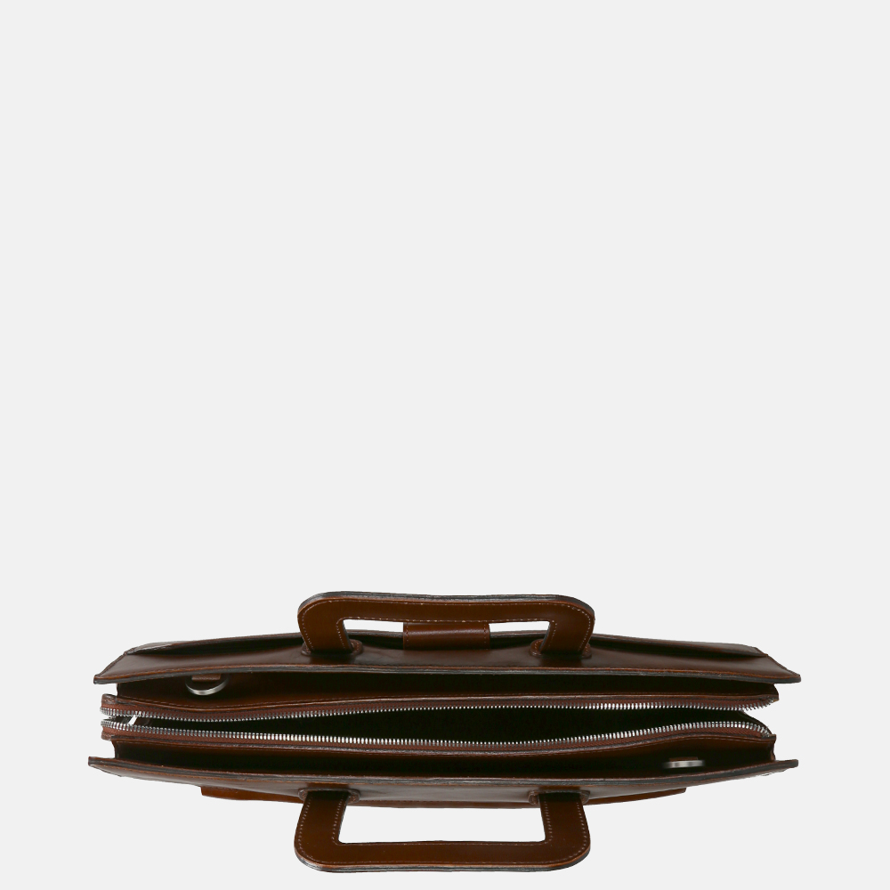 Claudio Ferrici Classico laptoptas 15.6 inch M brown bij Duifhuizen