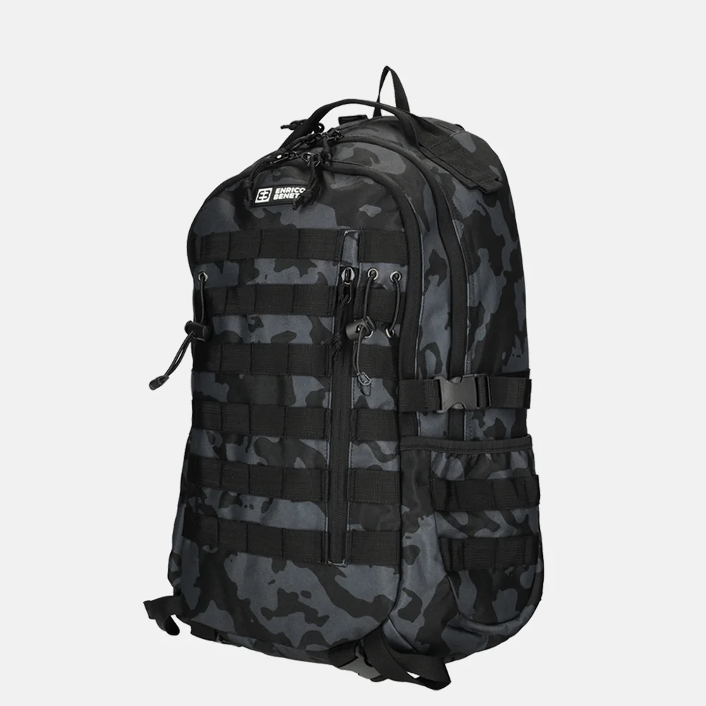 Enrico Benetti Arizona rugzak M zwart camouflage bij Duifhuizen