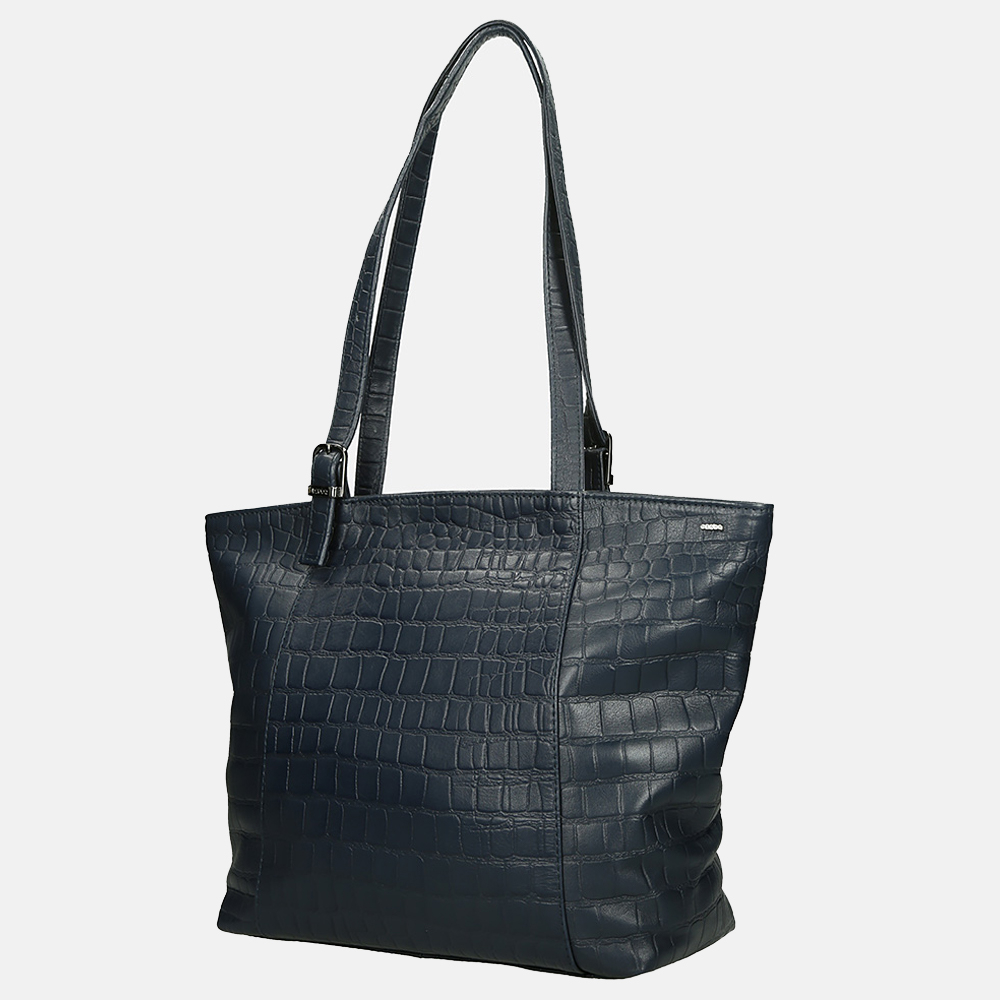 Berba Laguna shopper croco navy bij Duifhuizen