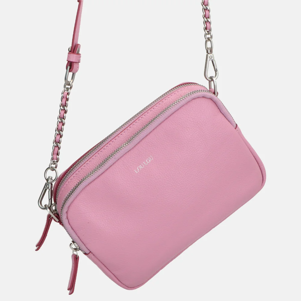 Loulou Essentiels Emilie crossbody tas kobi pink bij Duifhuizen