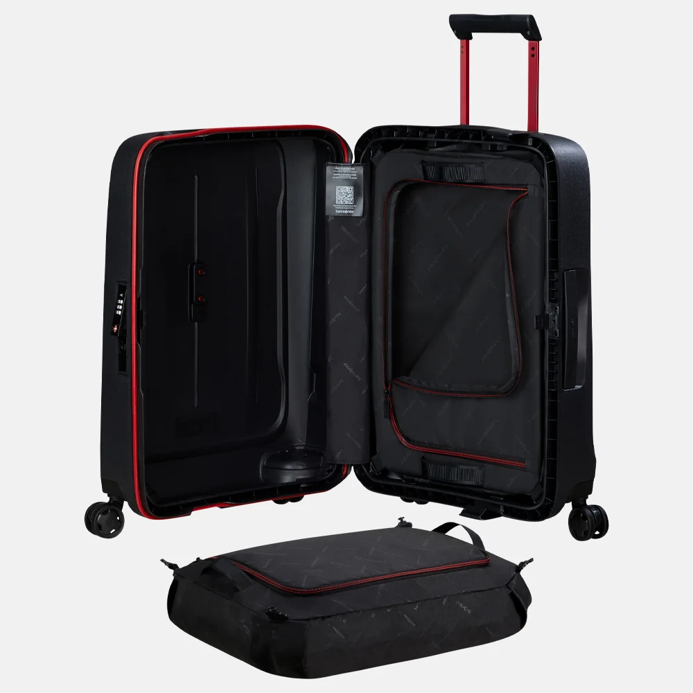 Samsonite Essens handbagage koffer 55 cm charcoal/red bij Duifhuizen