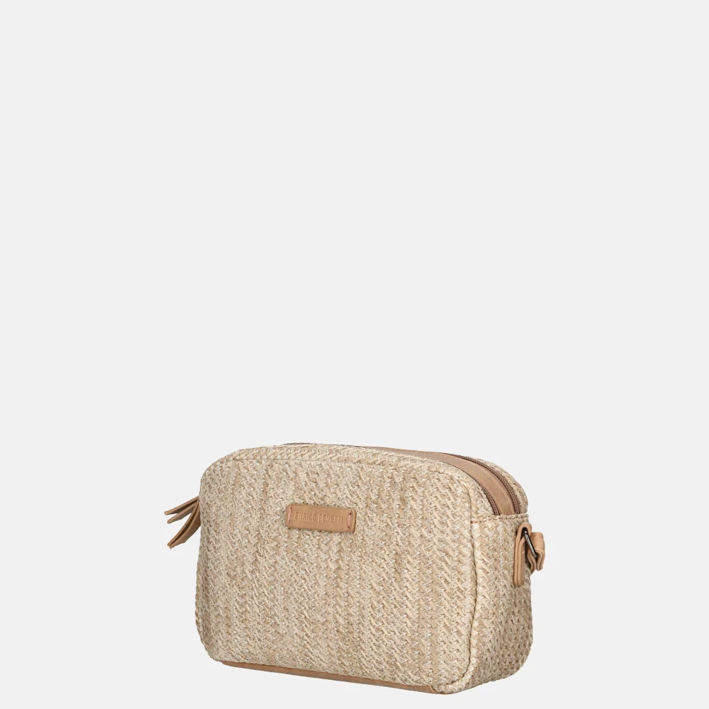 Enrico Benetti Raffia crossbody tas misty rose bij Duifhuizen